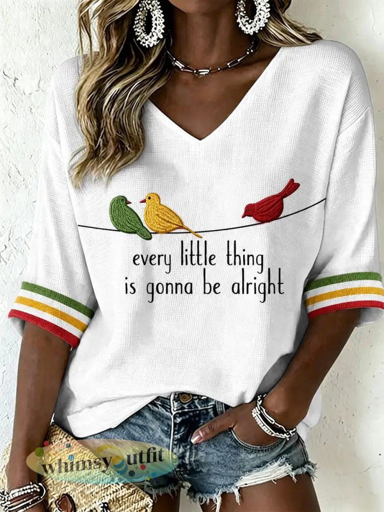 Reggae T-shirt voor dames - Wit / S