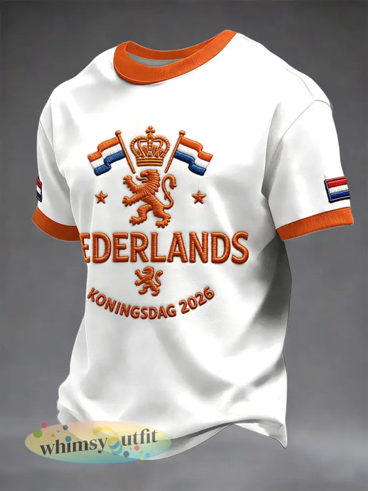 Retro 2026 Koningsdag Casual T-shirt - Veelkleurig / S