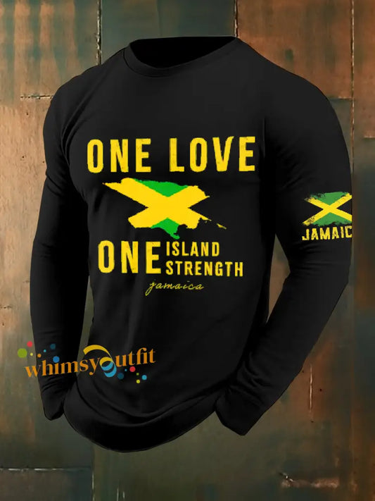 Retro Jamaican Hurricane Melissa Print Casual Sweatshirt As picture / S