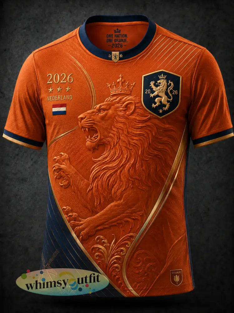 Retro Nederlands voetbalfan herinneringst-shirt - als foto / S