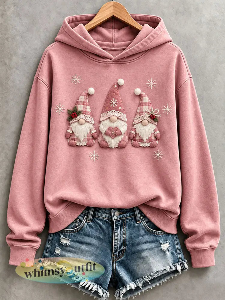 Roze kerstkabouter voor dames - Roze / S