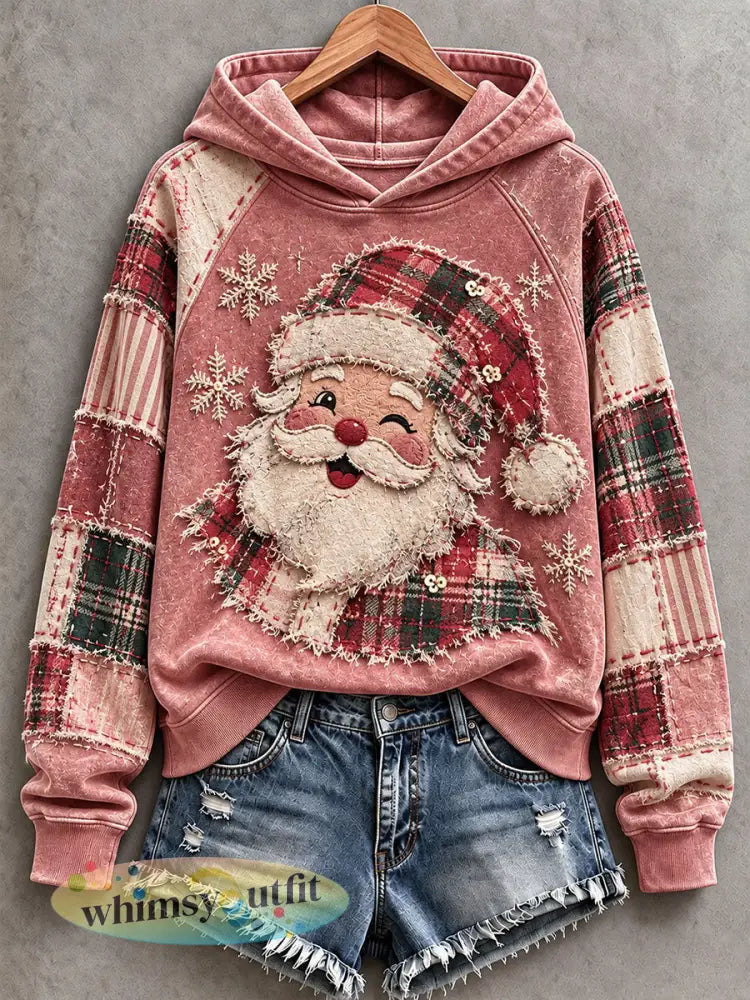 Roze kerstmansweater voor dames - Roze / S