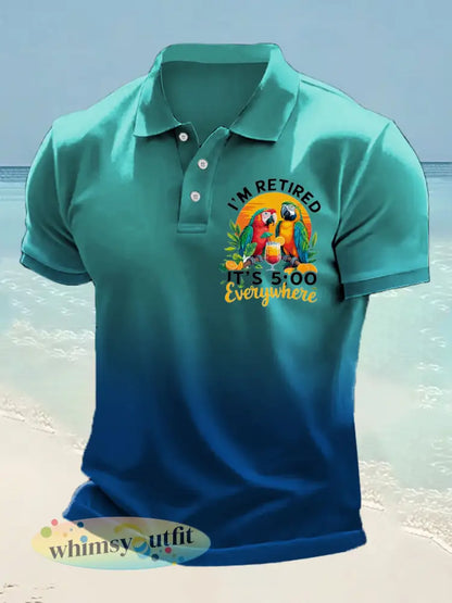 Shirt met korte mouwen voor heren - blauw / S