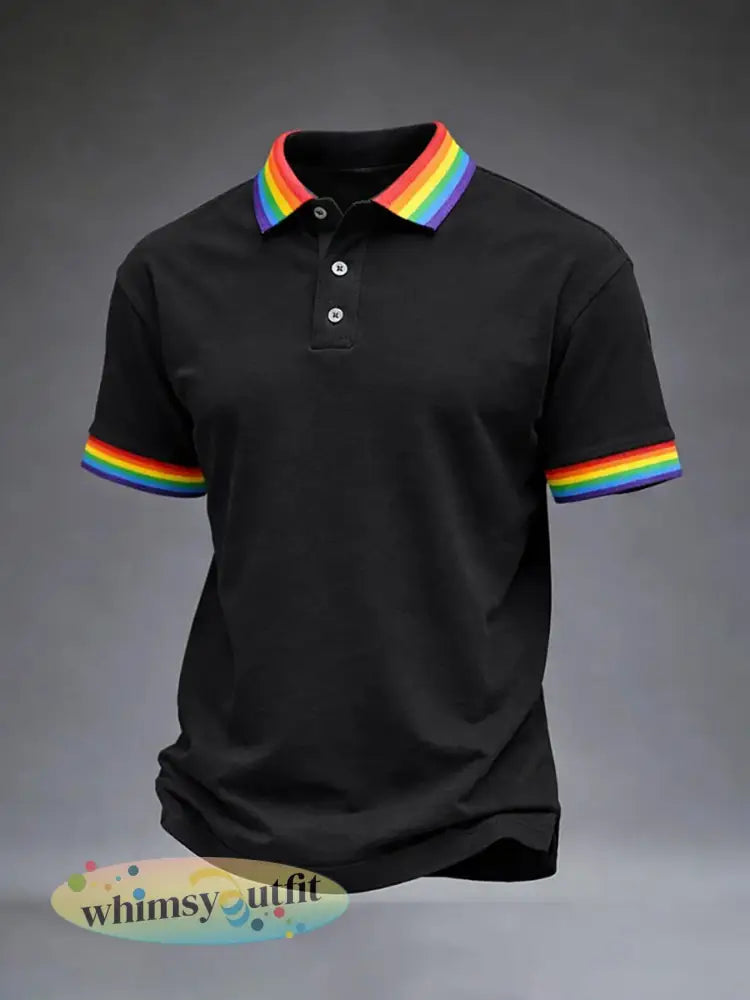 Shirt met korte mouwen voor heren - Zwart / S