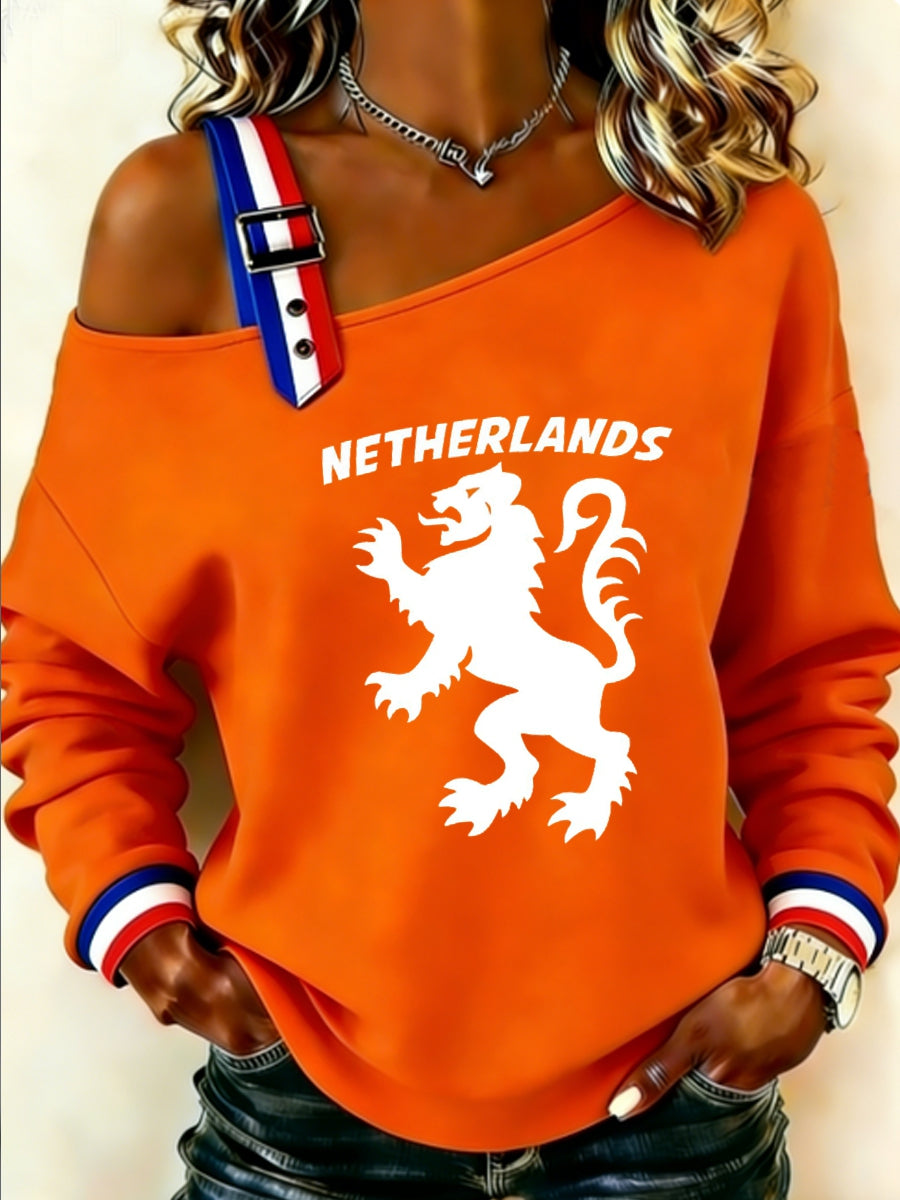 Dames Konings Dag Nederlandse Republiek Leeuw Nederland Vlag Sweatshirt