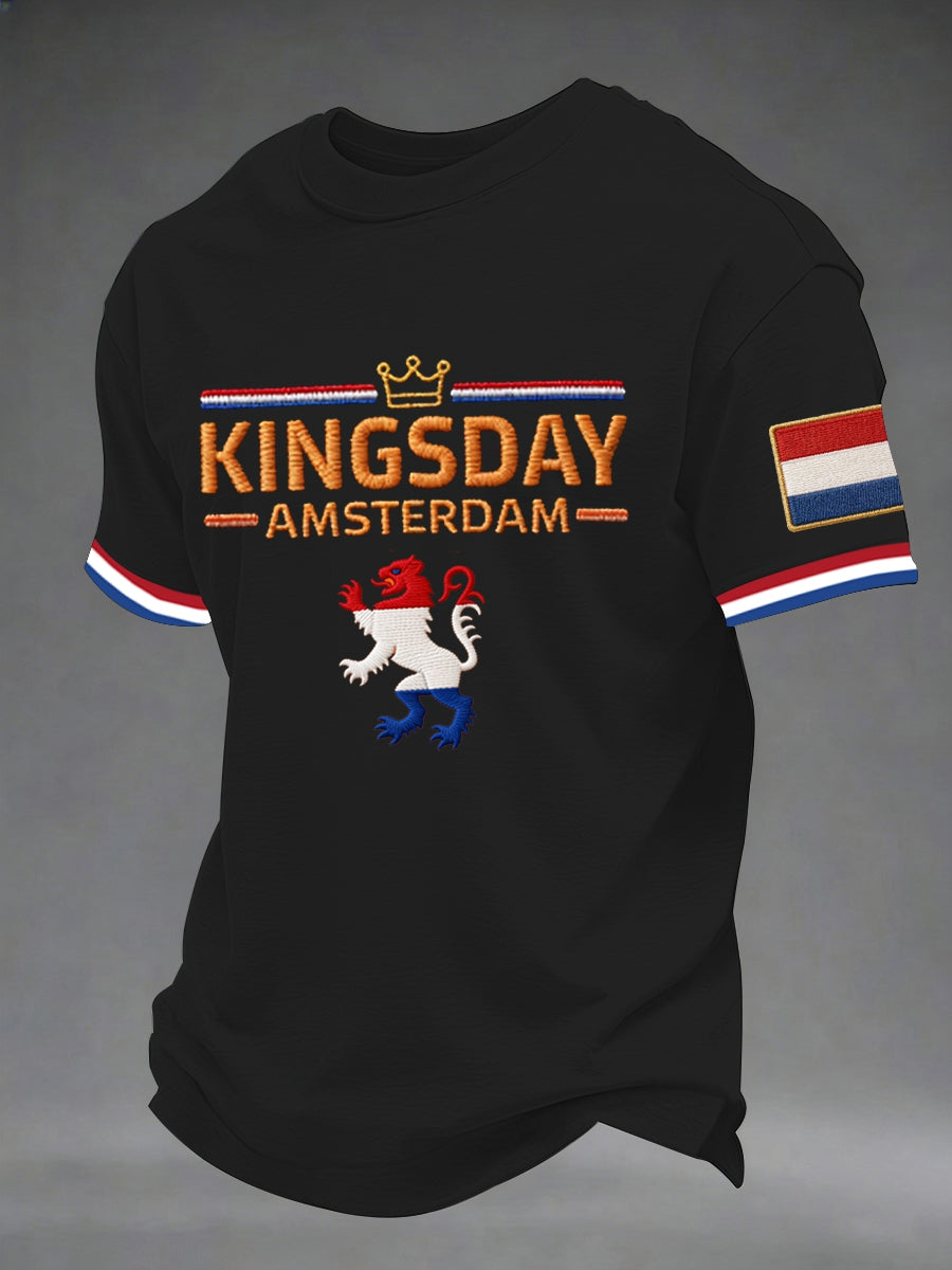 T-shirt met korte mouwen voor heren Koningsdag