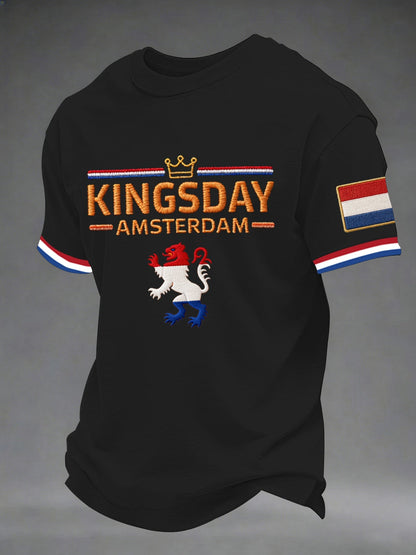T-shirt met korte mouwen voor heren Koningsdag