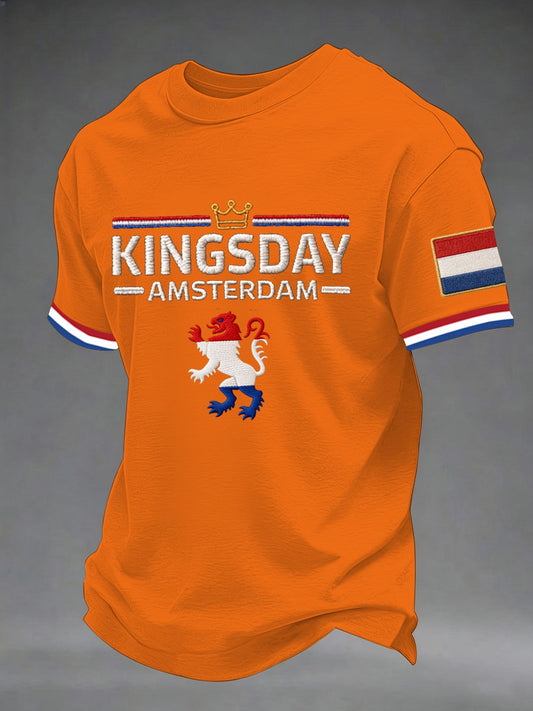 T-shirt met korte mouwen voor heren Koningsdag