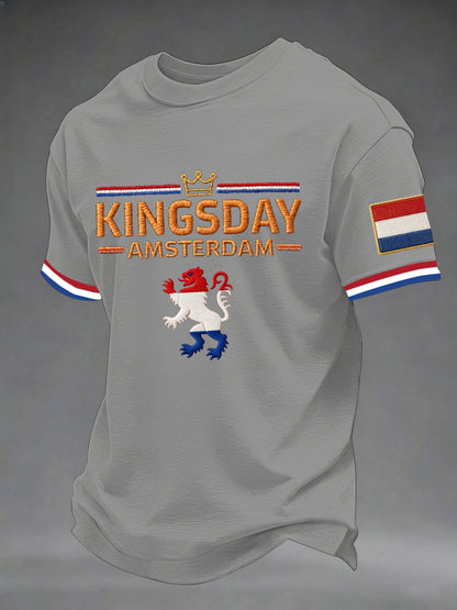 T-shirt met korte mouwen voor heren Koningsdag