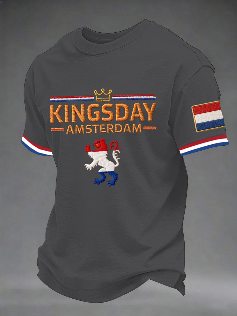 T-shirt met korte mouwen voor heren Koningsdag