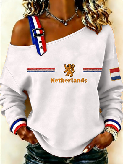 Dames Koningsdag-sweatshirt