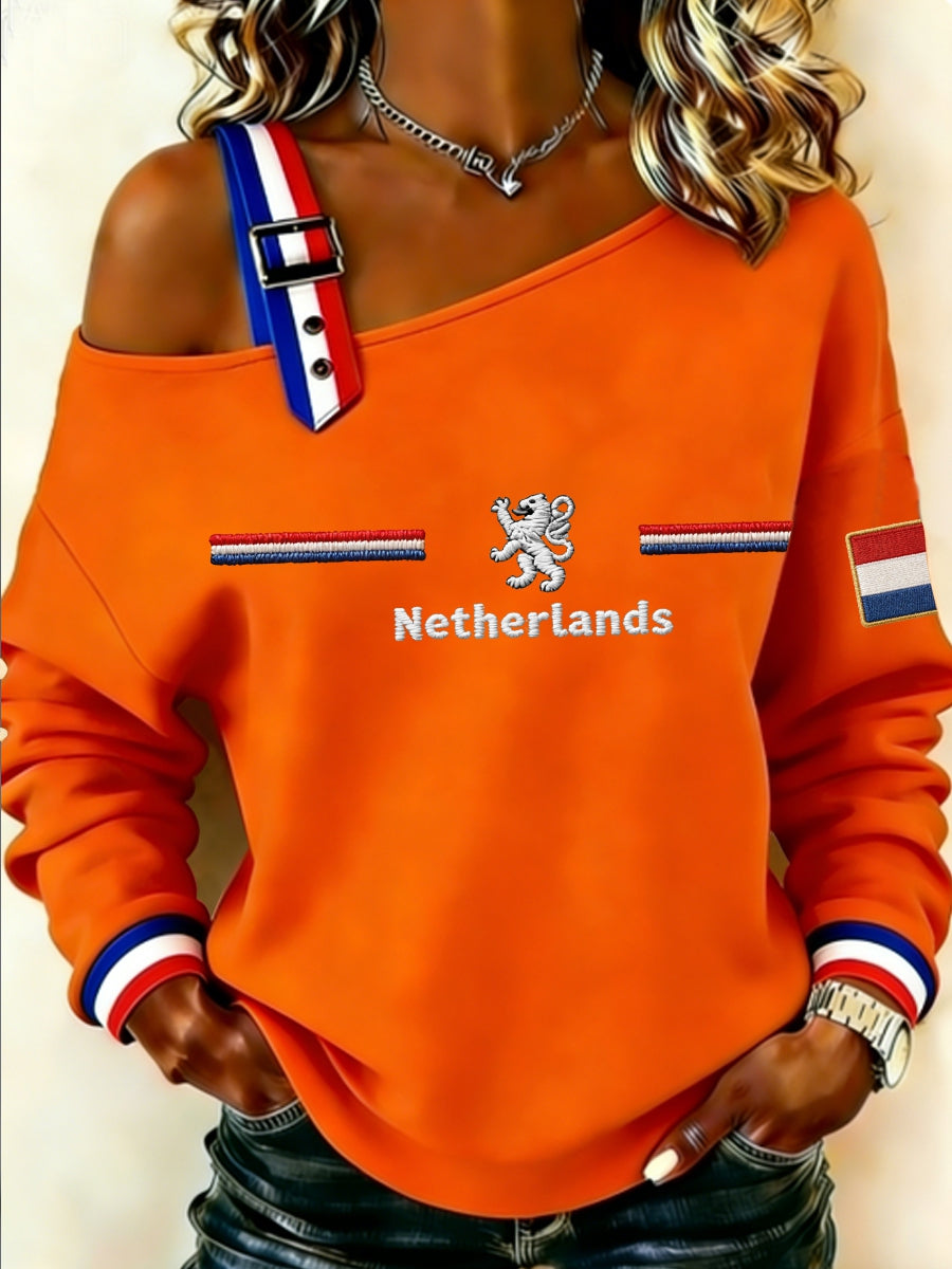 Dames Koningsdag-sweatshirt