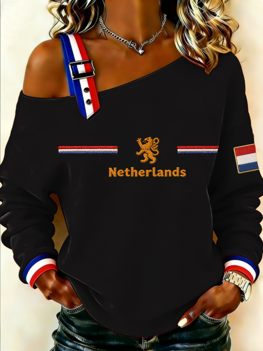 Dames Koningsdag-sweatshirt