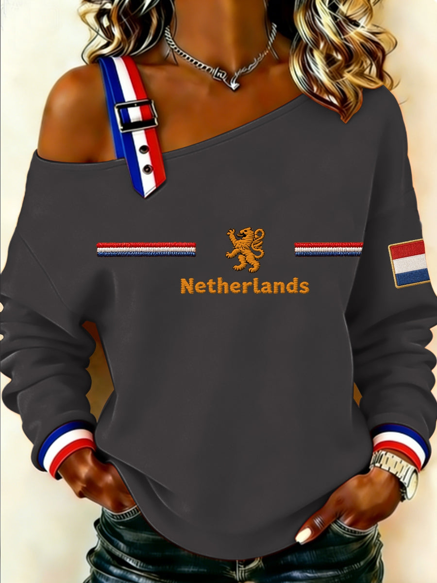 Dames Koningsdag-sweatshirt