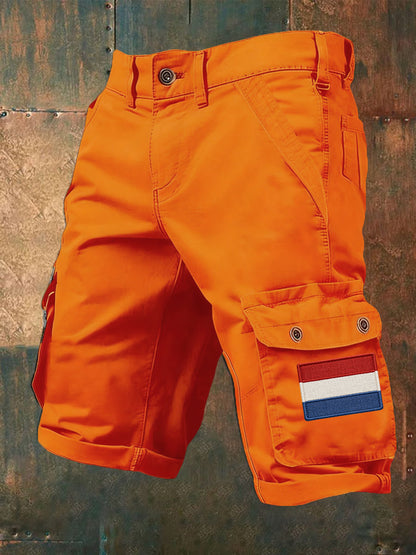 Heren Nederland Vlag Print Casual Korte Broek