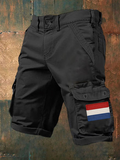 Heren Nederland Vlag Print Casual Korte Broek
