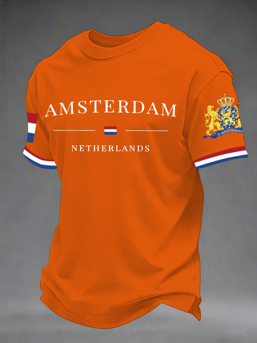 T-shirt met korte mouwen voor heren Koningsdag
