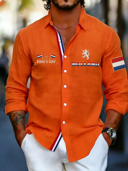 Herendag Herdenkingsshirt met kunstprint heren