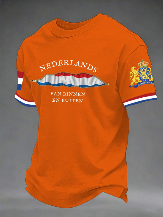 T-shirt met korte mouwen voor heren Koningsdag
