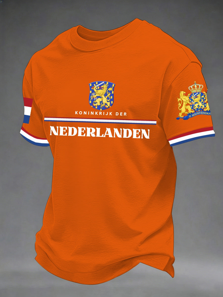 Heren T-shirt met korte mouwen voor Koningsdag