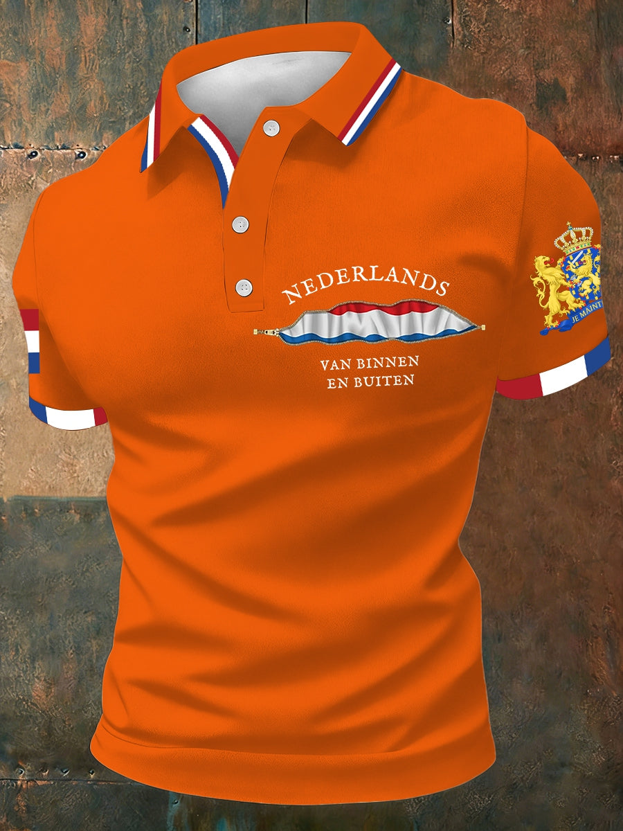 Koningsdag poloshirt voor heren