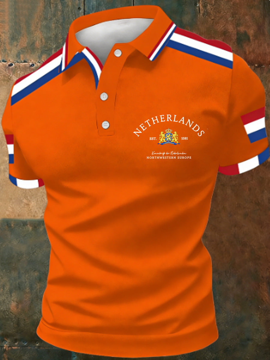 Koningsdag poloshirt voor heren
