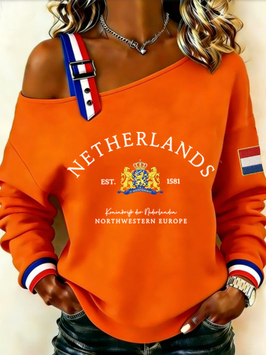 Dames Koningsdag-sweatshirt