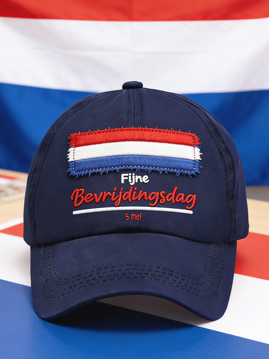 Nederlandse Vlag Bevrijdingsdag 3D-geprinte casual hoed