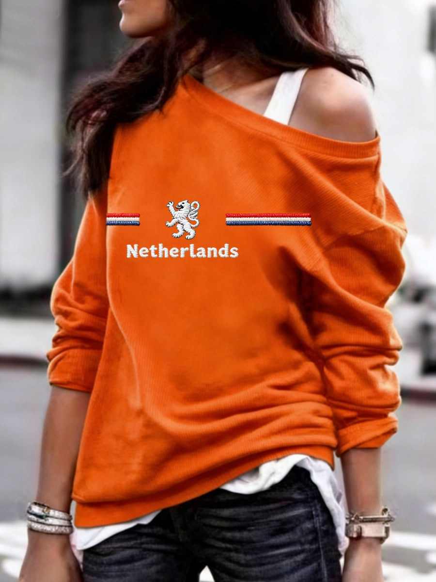 Dames Koningsdag-sweatshirt