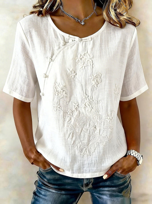 T-shirt met bloemenprint voor dames