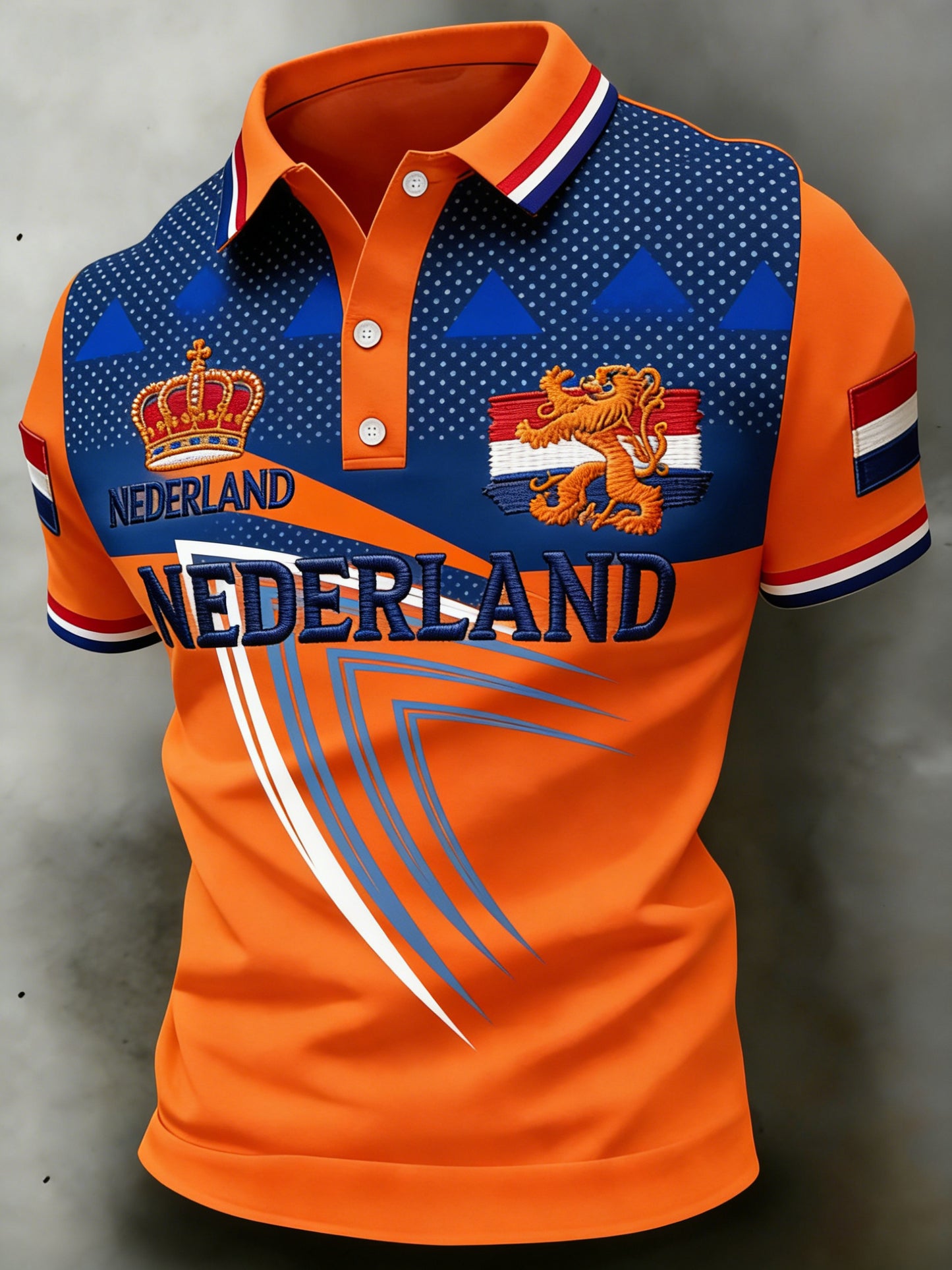 Herenpolo met koningsdagprint