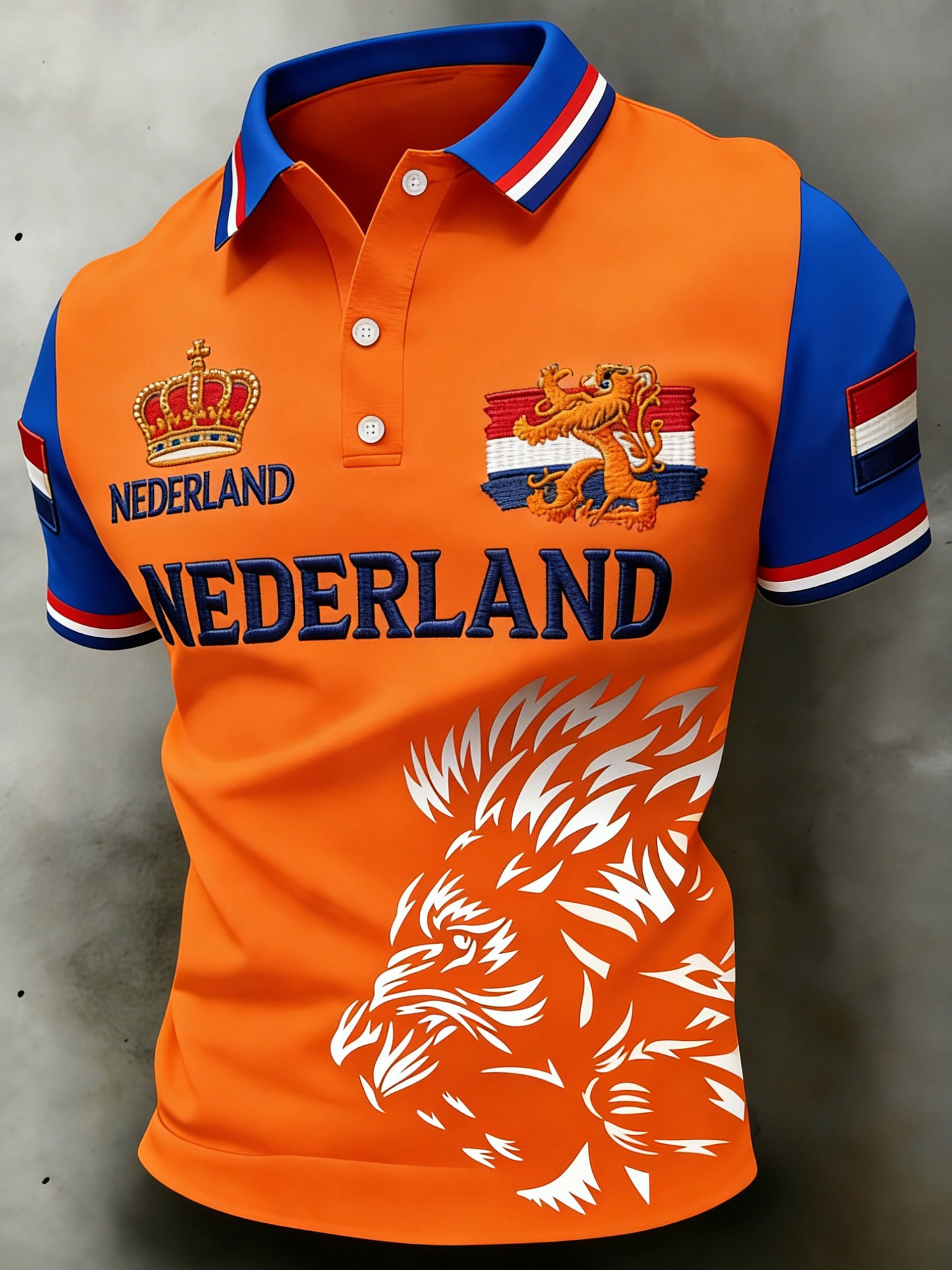 Herenpolo met koningsdagprint