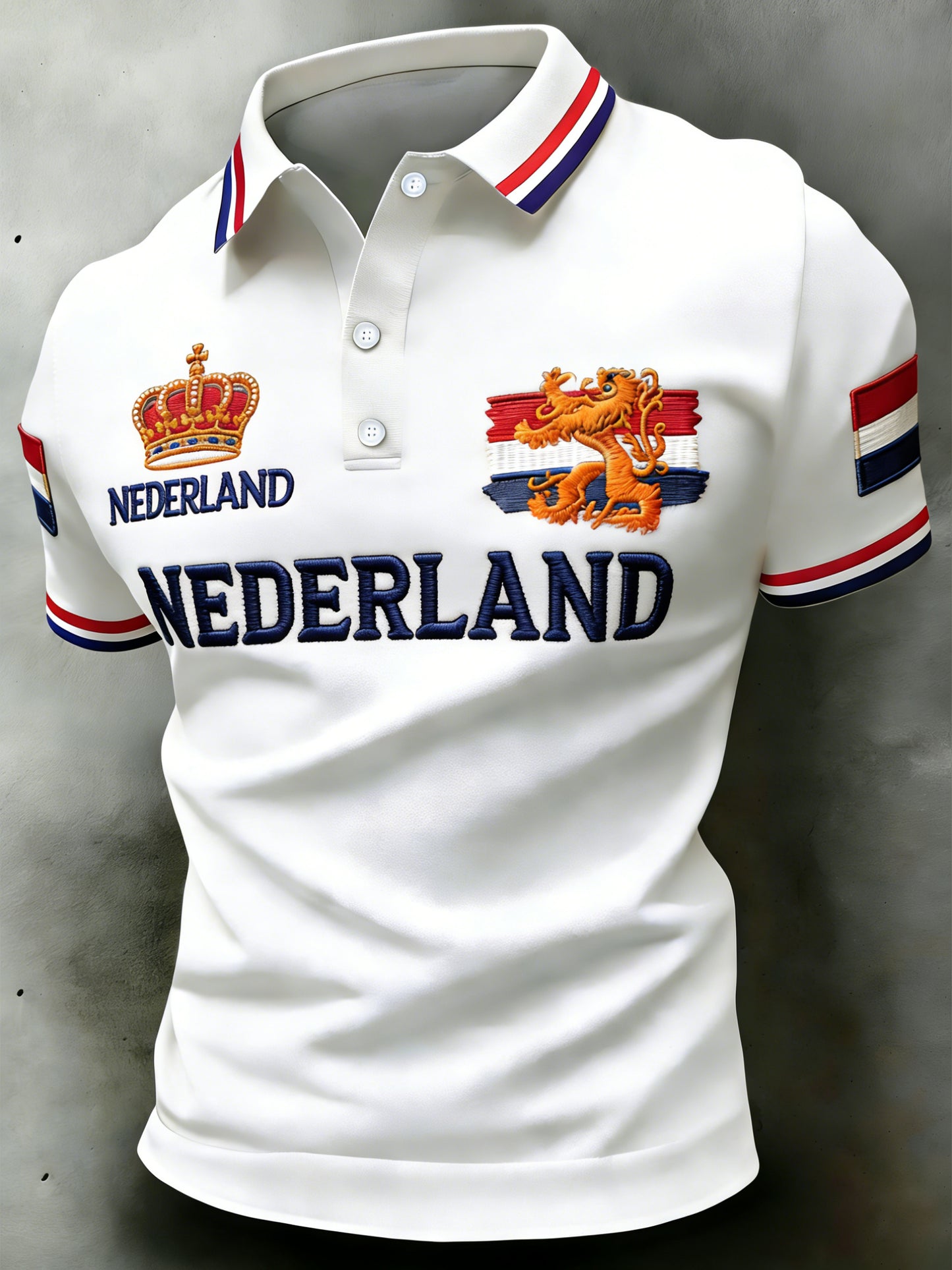 Herenpolo met koningsdagprint