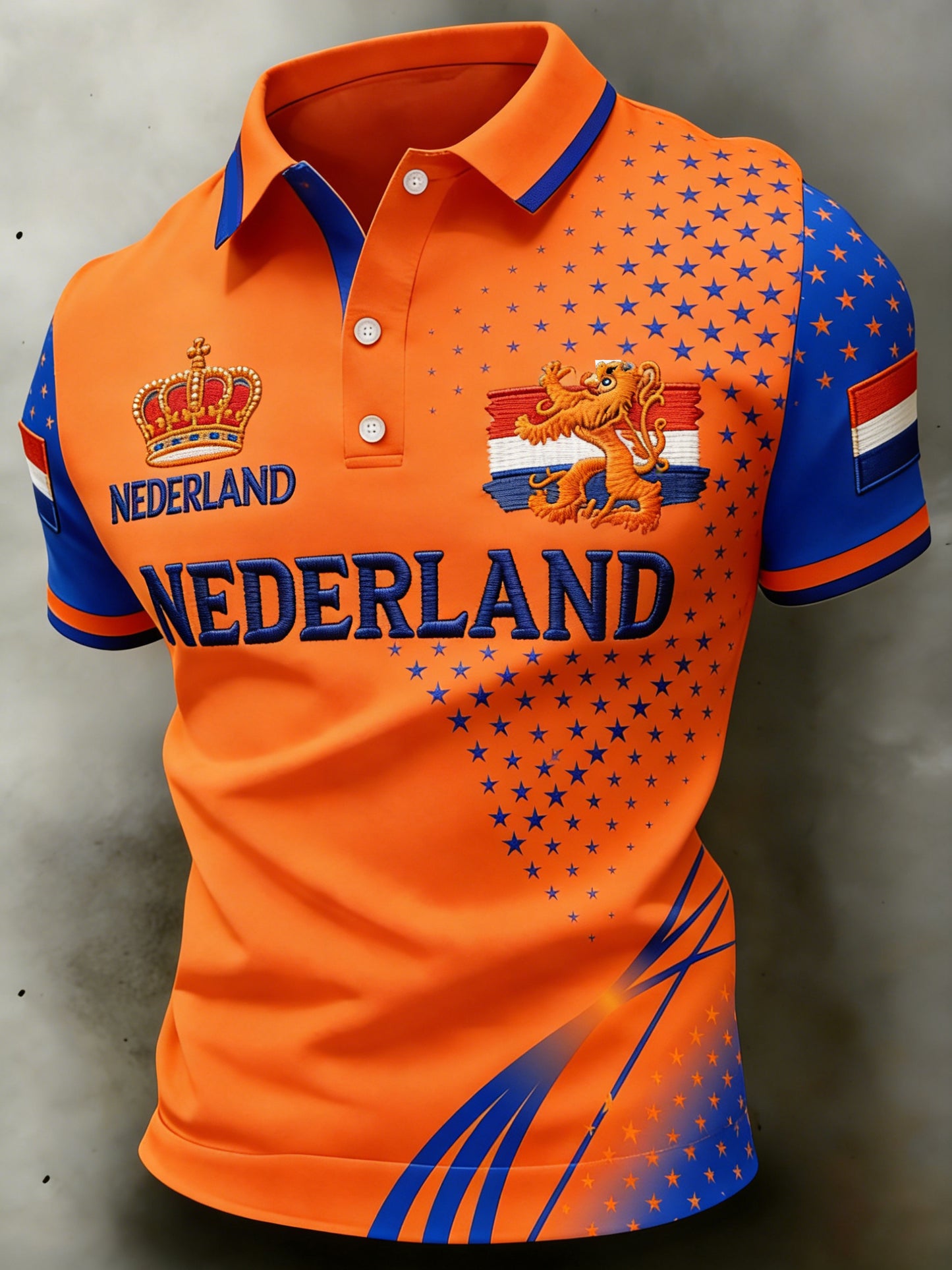 Herenpolo met koningsdagprint