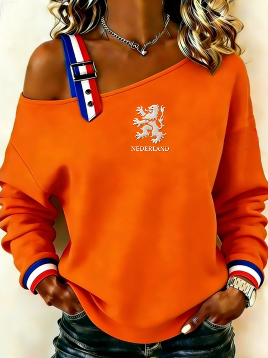 Dames Koningsdag-sweatshirt