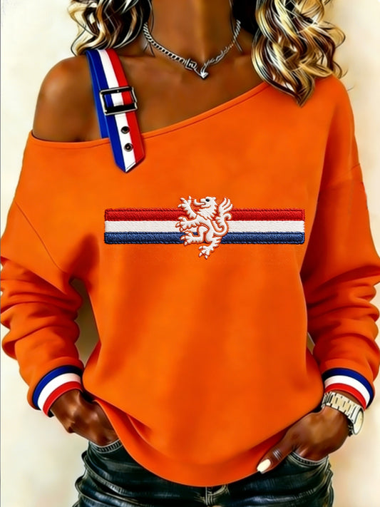 Dames Koningsdag-sweatshirt