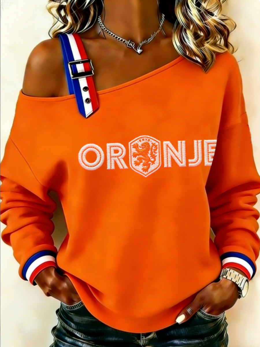 Dames Koningsdag-sweatshirt