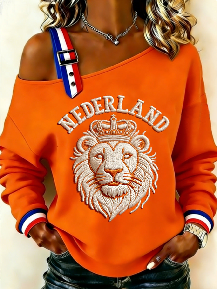 Dames Koningsdag-sweatshirt