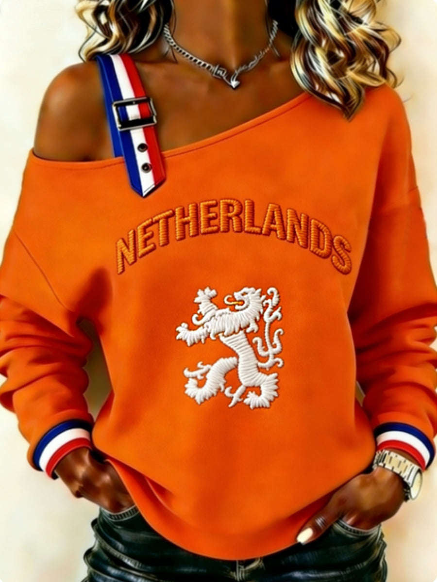Dames Koningsdag-sweatshirt