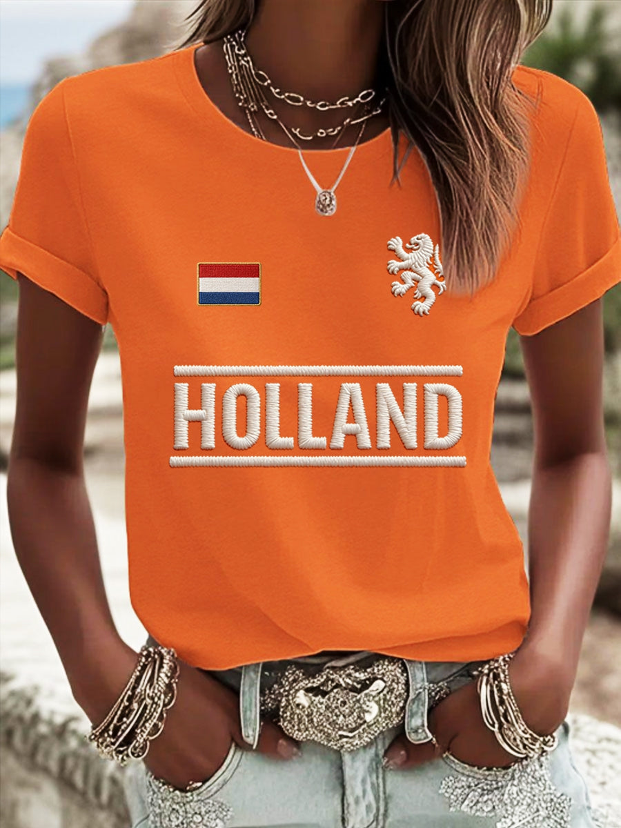 Koningsdag T-shirt met korte mouwen voor dames