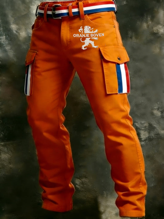 Heren Koninginnedag Zakelijke Stijl Casual Werkbroek