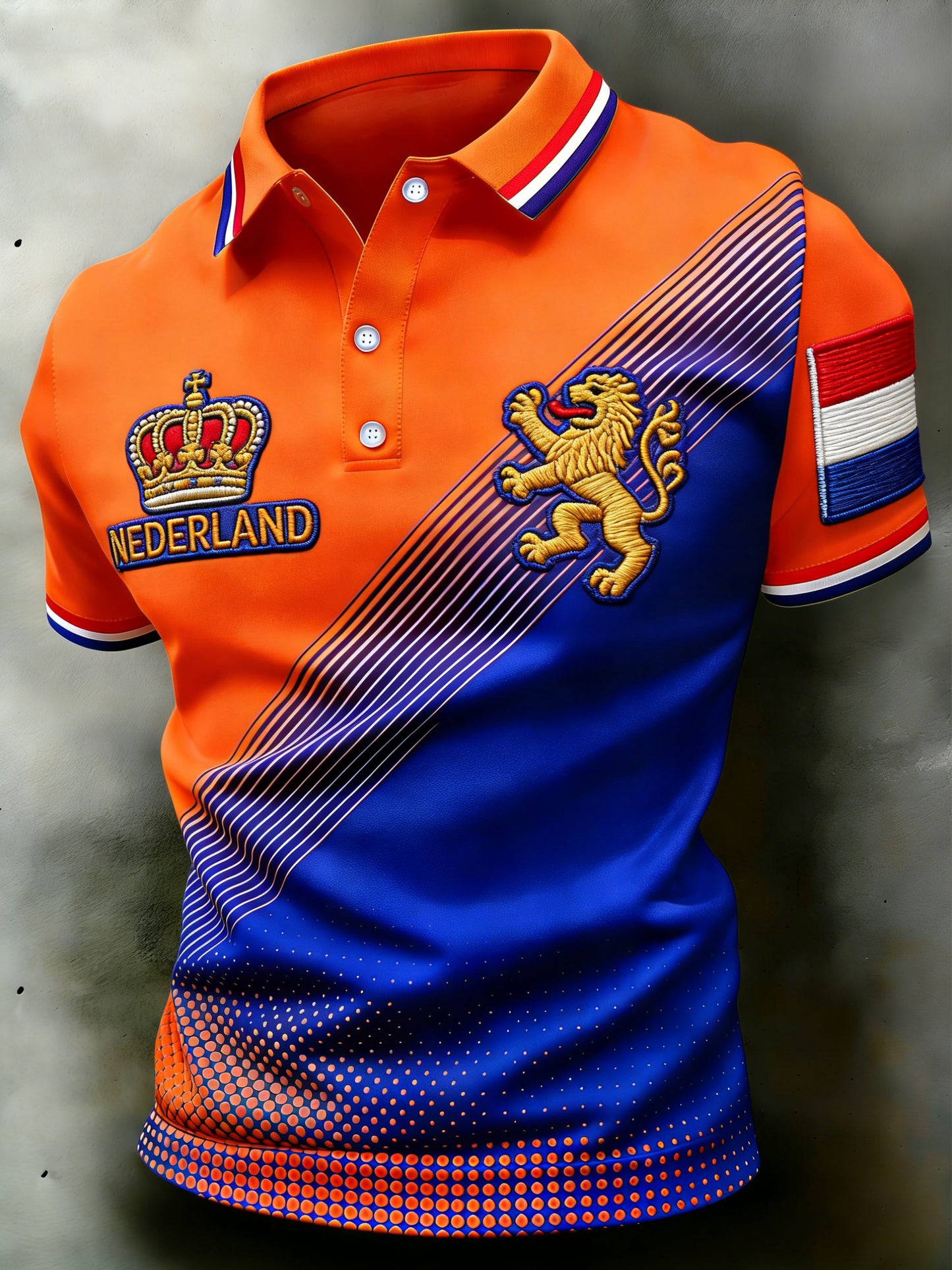 Herenpolo met koningsdagprint