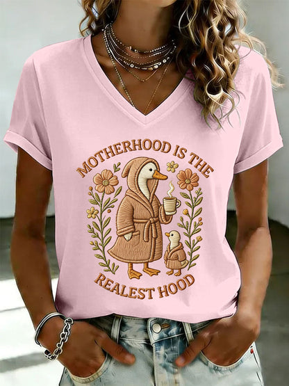 'Moederschap voor dames is de Realest Hood 'Gedrukt casual T-shirt