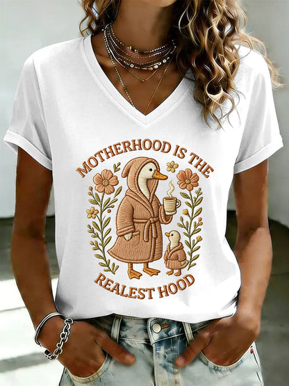 'Moederschap voor dames is de Realest Hood 'Gedrukt casual T-shirt