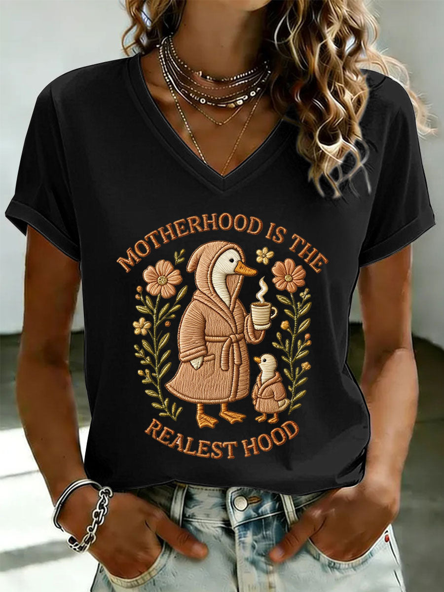 'Moederschap voor dames is de Realest Hood 'Gedrukt casual T-shirt