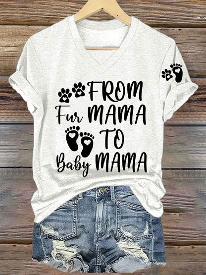 Moederdag voor vrouwen van bontmama tot baby mama geprinte bovenkant