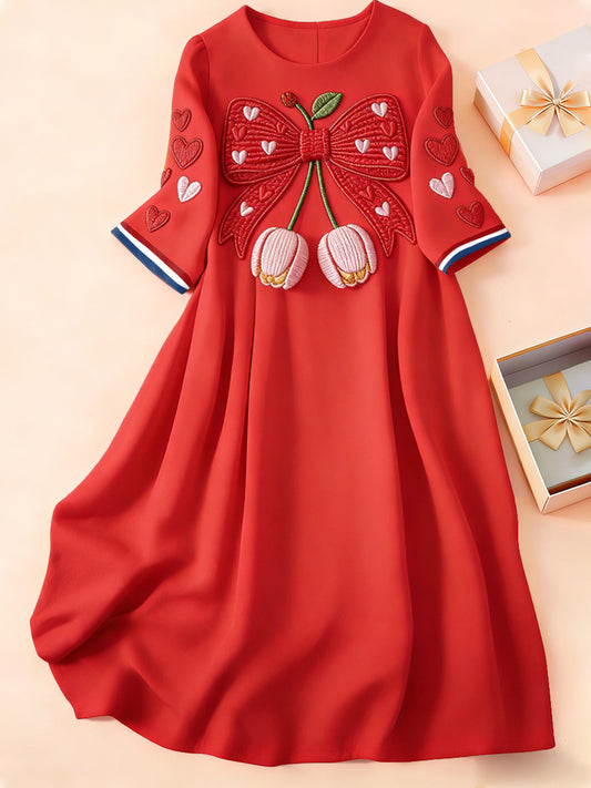 Vrouwencadeau Moederdag Schattige vlinder 3D-geprinte casual jurk