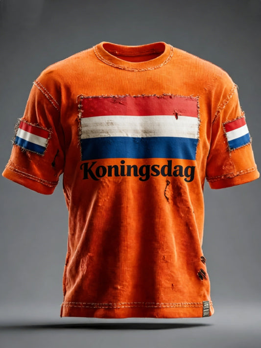 T-shirt met korte mouwen voor heren Koningsdag