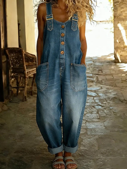 Casual denim jumpsuit voor dames