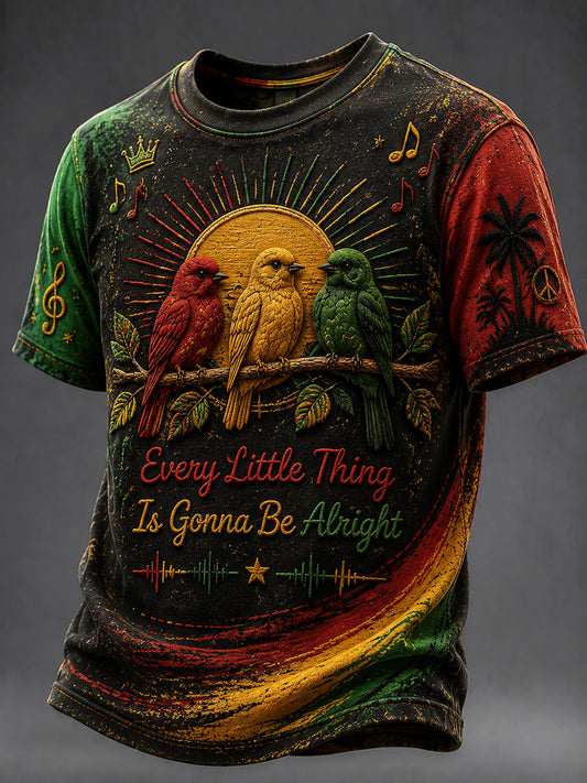Retro Reggae T-shirt met kleurovergang